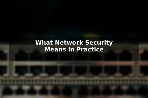 What Network Security Means in Practice