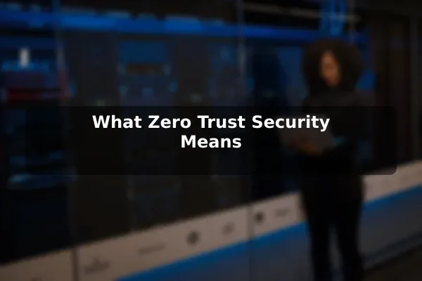 What Zero Trust Security Means