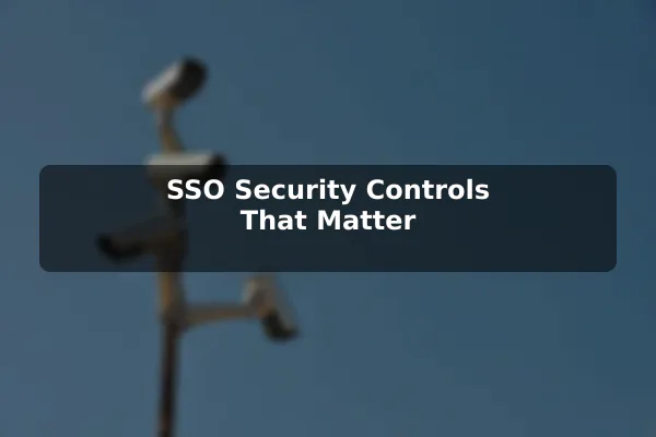 SSO Security Controls That Matter