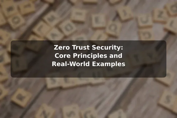 Zero Trust Security: Core Principles and Real-World Examples