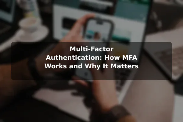Multi-Factor Authentication: How MFA Works and Why It Matters