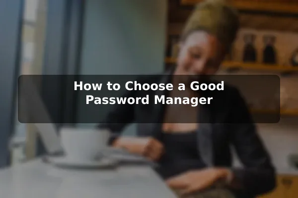 How to Choose a Good Password Manager