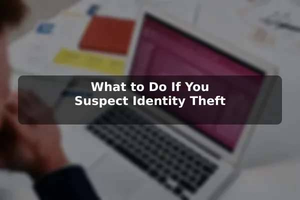 What to Do If You Suspect Identity Theft