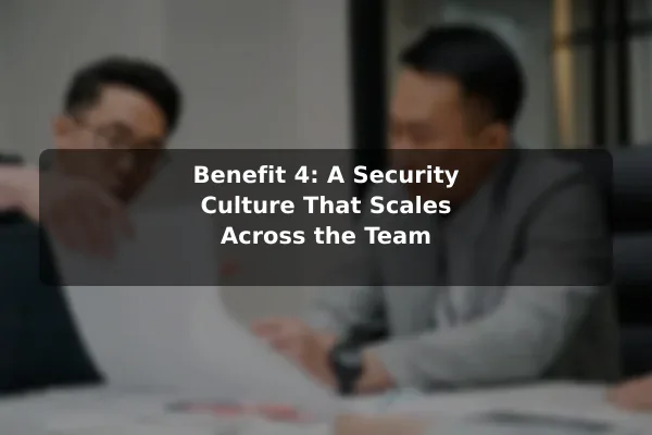 Benefit 4: A Security Culture That Scales Across the Team