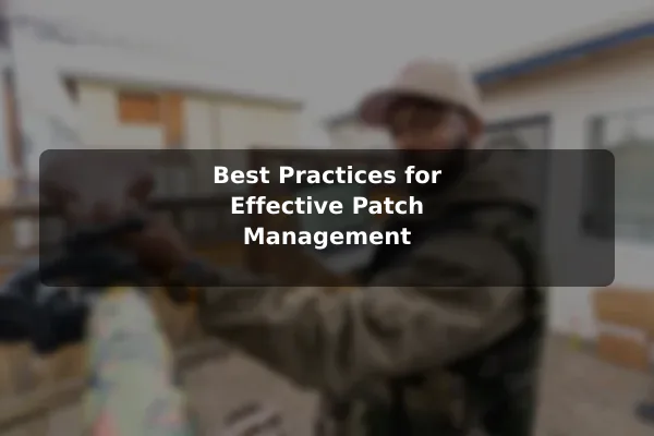 Best Practices for Effective Patch Management